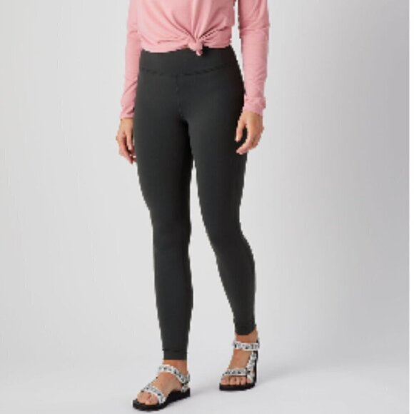 Duluth Trading Co. Navy Stripe Athletic Leggings women’s L Activewear Yoga - Picture 10 of 11